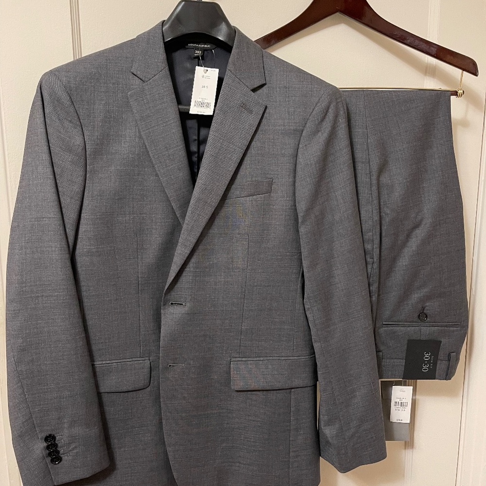 Banana Republic Morzotto Blazer and Pants - Gray Suit - New with tags